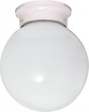  SF77/948 - 1 Light - 8" Flush White Glass - White Finish