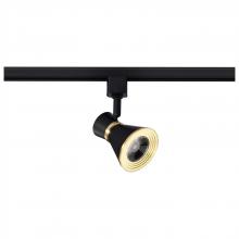  TH643 - 12 Watt LED Cinch Track Head; 3000K; Matte Black and Brushed Brass Finish