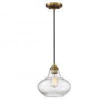 Savoy House Meridian M70080NB - 1-Light Mini Pendant in Natural Brass