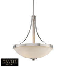  10203/3 - 3-Light Pendant in Brushed Nickel with White Glass