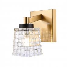  18610/1 - Candace 4.75'' Wide 1-Light Vanity Light - Satin Brass with Matte Black