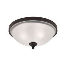  2003FM/10 - Thomas - Arlington 3-Light Flush Mount in Oil Rubbed Bronze with Amber Glass