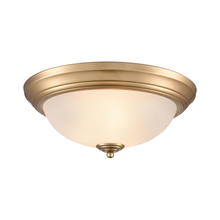  7013FM/50 - Thomas - Basics 15'' Wide 3-Light Flush Mount - Satin Gold