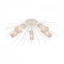  82085/5 - Sea Urchin 32'' Wide 5-Light Semi Flush Mount - White Coral