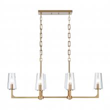  89977/6 - Fitzroy 36'' Wide 6-Light Linear Chandelier - Lacquered Brass