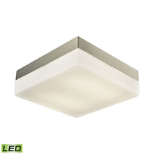  FML2030-10-16M - Thomas - Wyngate 2-Light Square Integrated LED Flush Mount in Satin Nickel with Opal Glass - Large