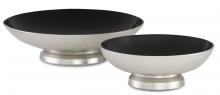  1200-0251 - Varu Silver & Black Bowl Set of 2