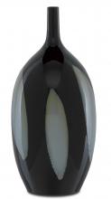  1200-0409 - Let Us Twist the Glass Tall Black Vase