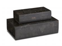  1200-0452 - Black Bone Mosaic Box Set of 2