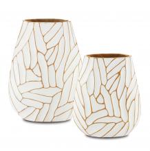  1200-0496 - Anika White Vase Set of 2