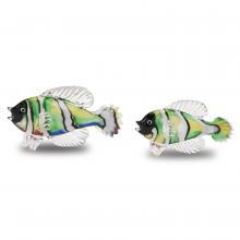  1200-0564 - Rialto Green Glass Fish Set of 2