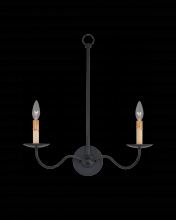  5000-0265 - Saxon Double-Light Black Wall Sconce