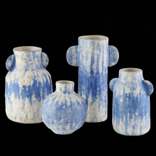 1200-0738 - Paros Blue Vase Set of 4