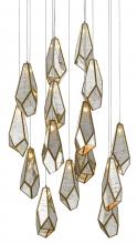  9000-0705 - Glace Mirror 15-Light Round Multi-Drop Pendant