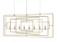  9542 - Metro Gold Rectangular Chandelier