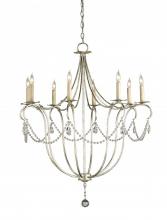  9891 - Crystal Lights Large Silver Chandelier