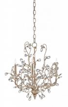  9974 - Crystal Bud Small Silver Chandelier
