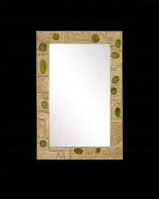  1000-0157 - Beau Monde Gold & Green Mirror