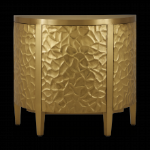  3000-0244 - Auden Brass Demi-Lune Cabinet