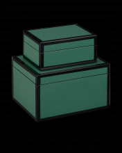  1200-0906 - Green Lacquer Box Set of 2