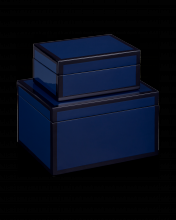  1200-0905 - Navy Lacquer Box Set of 2